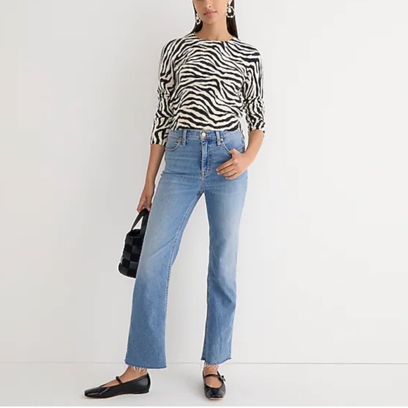 NWT J CREW High-rise slim demi-boot jean in Pin Cherry wash Size 26